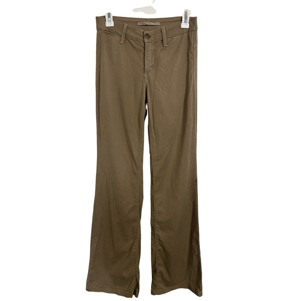 Vince Farrah Tan Cotton Lyocell Blend Flare Pants 25 33" Inseam FLAW Office